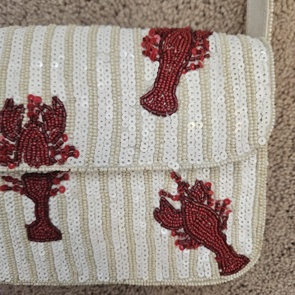 Viral Lobster Beaded Bag With Lobster Bag Charm New With Tags Rare Summer Beach